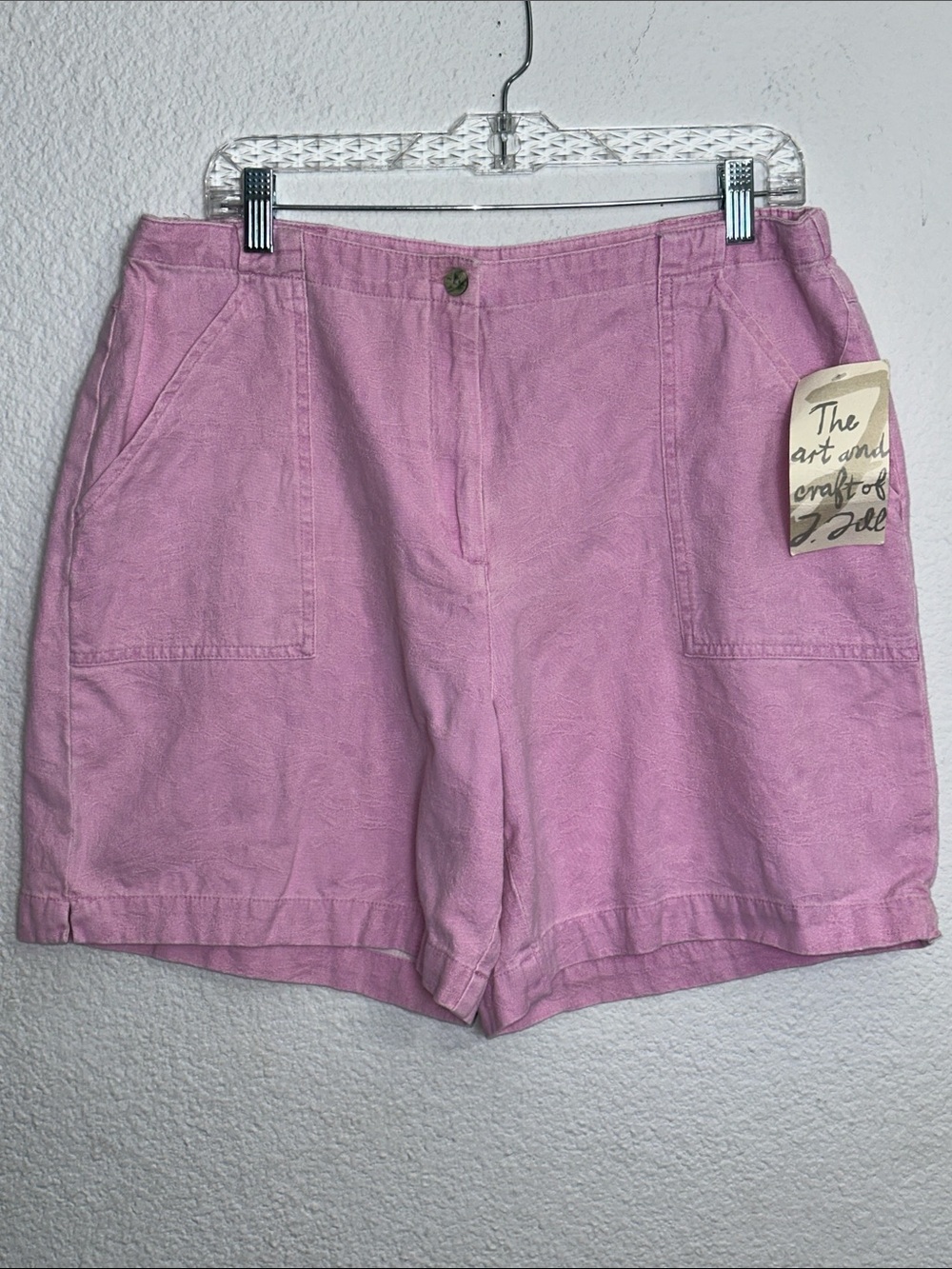 J. Jill Lilac Shorts High Waist Cotton Floral Resort Wear Coastal Size 14 NEW